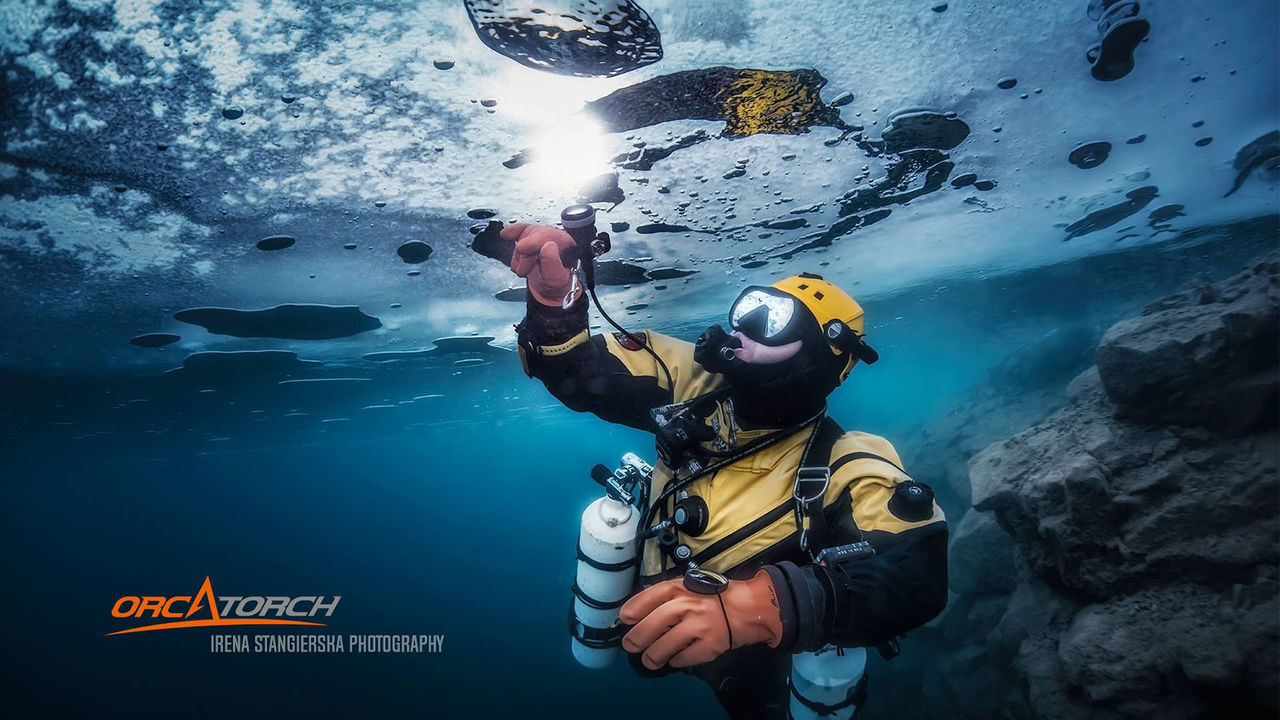 洞穴潛水照明，水下探險燈，分體式潛水電筒 