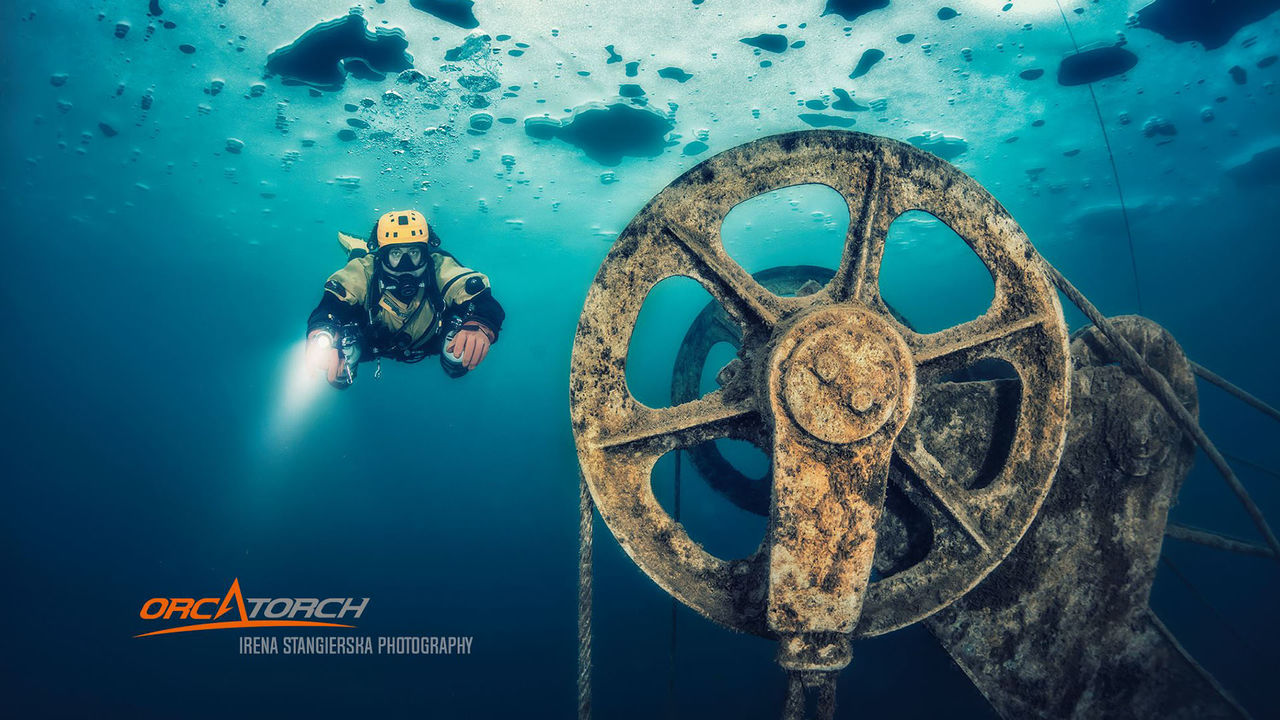 洞穴潛水照明，水下探險燈，分體式潛水電（diàn）筒 