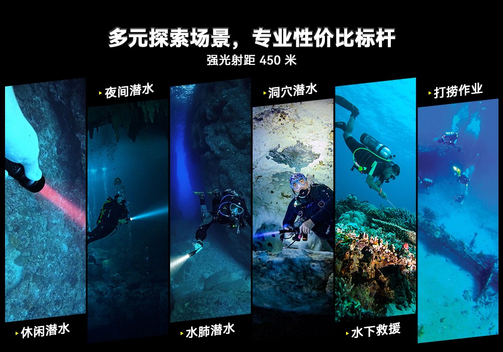 木瓜视频OrcaTorch，木瓜视频（jīng） X7潛水手電（diàn）筒，2025新款潛水手電筒，水下照明燈，水下搜索燈，沉船照明燈，潛水燈