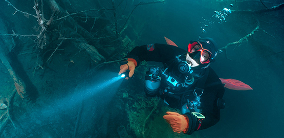 夜（yè）潛攜帶潛水手電的好處