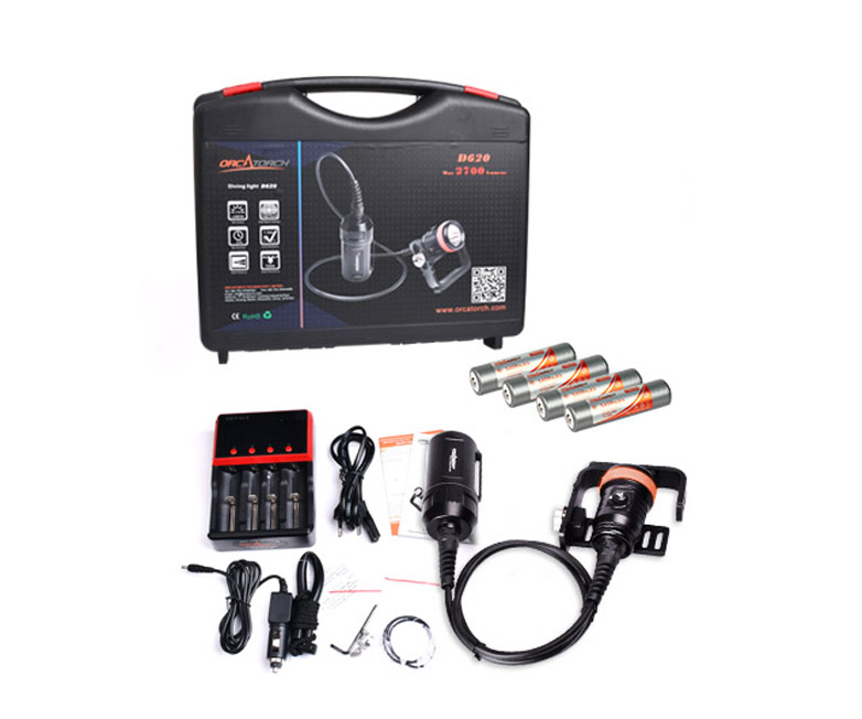 D620V水肺潛水照明，洞穴潛水照（zhào）明，水下探險手電筒，水下救援照明，OrcaTorch木瓜视频 