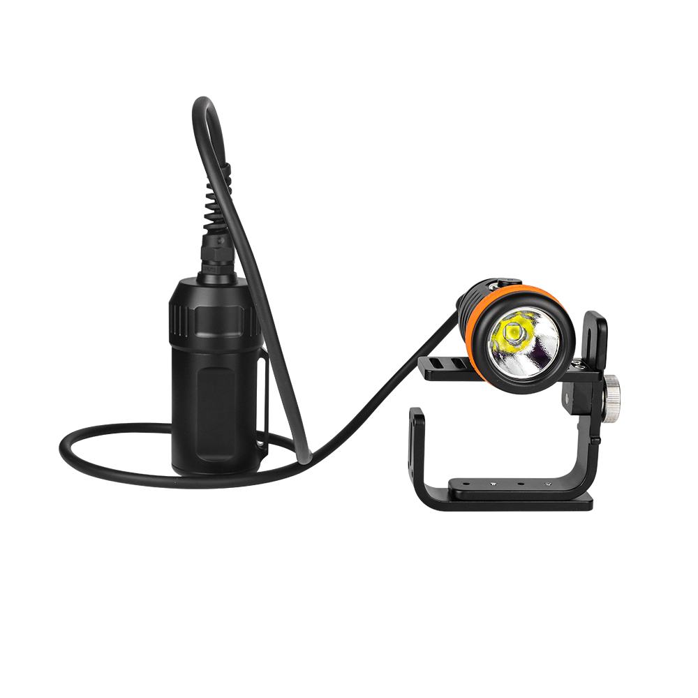 OrcaTorch木瓜视频（jīng），D620 V2.0技術潛水照明，分體式潛水（shuǐ）電筒，水肺潛水手電筒，洞穴潛水手電筒，水下工作照明