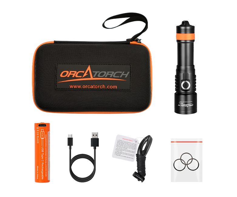 潛水攝影燈，水（shuǐ）下攝影照明，D530V多功能手電筒，潛水照明燈，OrcaTorch木瓜视频（jīng）