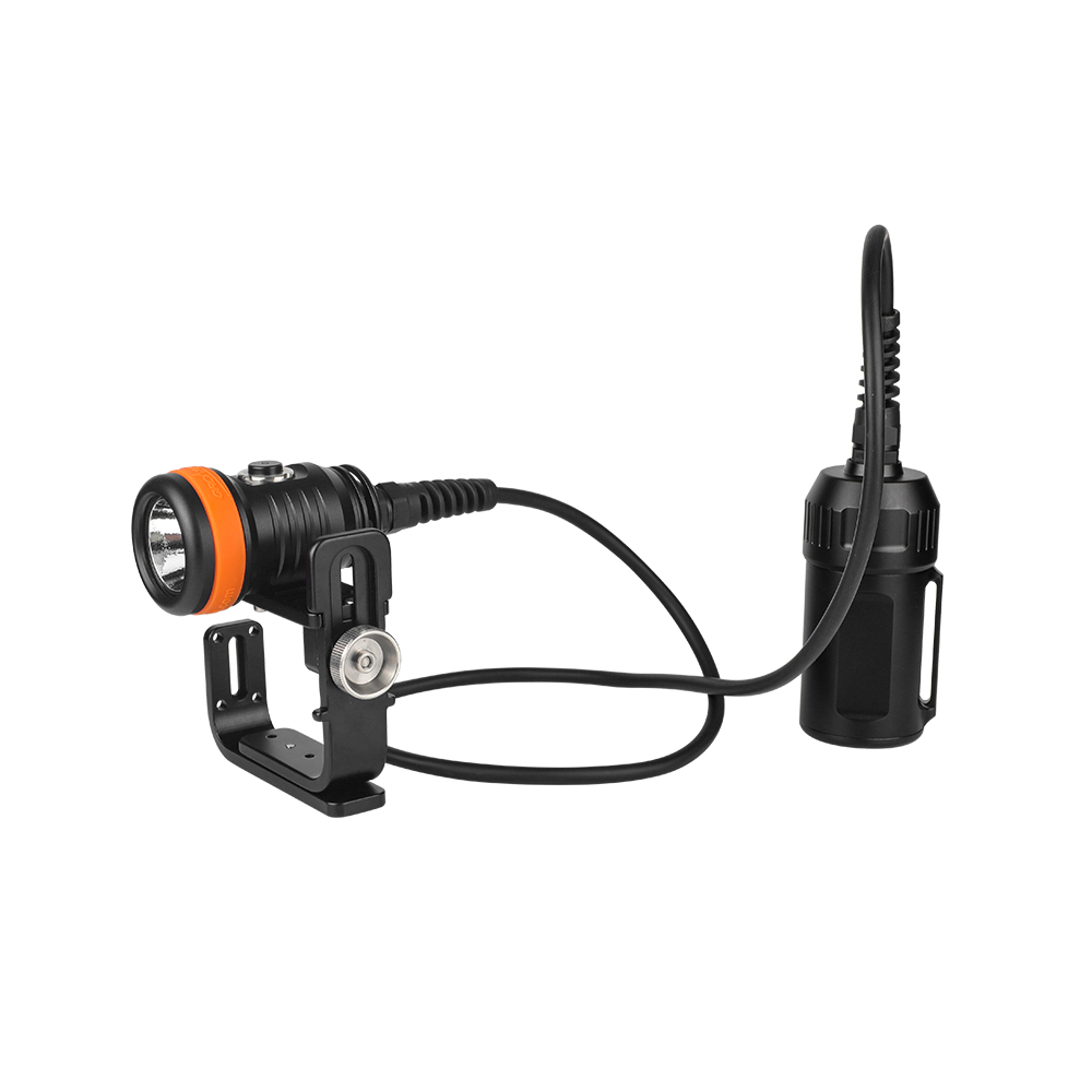 OrcaTorch木瓜视频，D620 V2.0技術潛水照明，分體式潛水電筒（tǒng），水肺潛水手電筒，洞穴潛水手電筒（tǒng），水下工作（zuò）照明