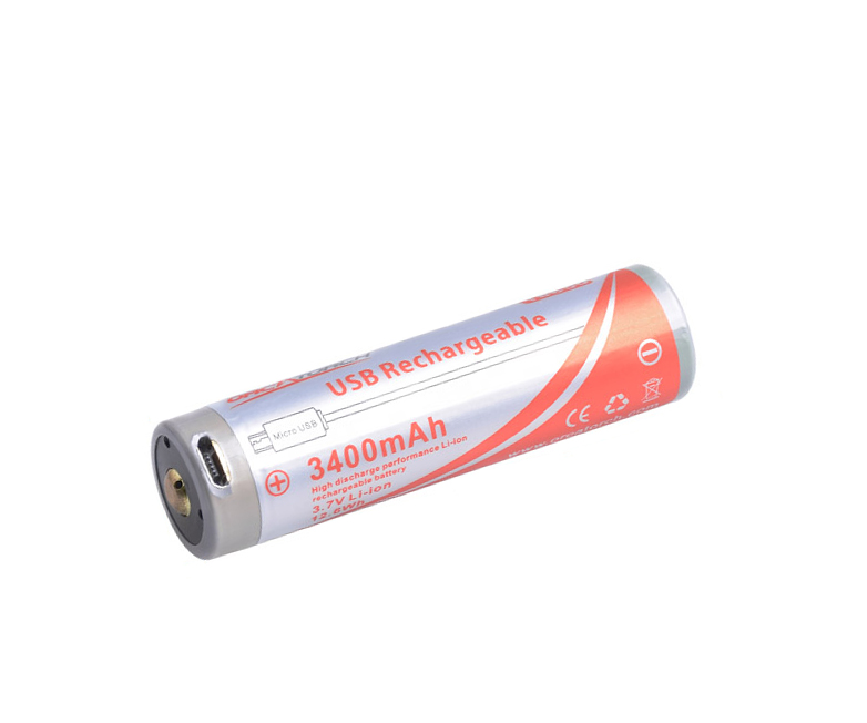 18650 USB鋰離子電池 3400mAh